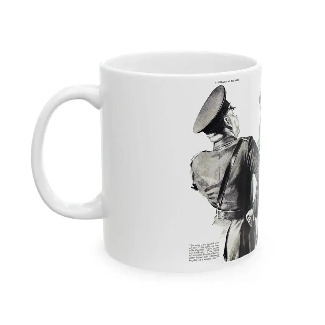 Cafe Encounter (2), Chatelaine, April 1944 - White Coffee Mug - Go Mug Yourself