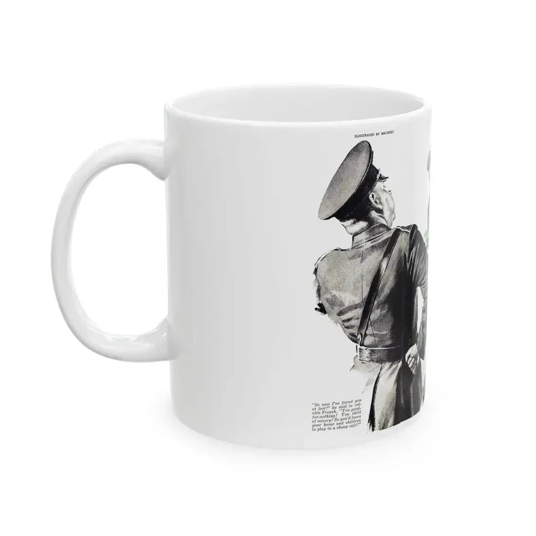 Cafe Encounter (2), Chatelaine, April 1944 - White Coffee Mug - Go Mug Yourself