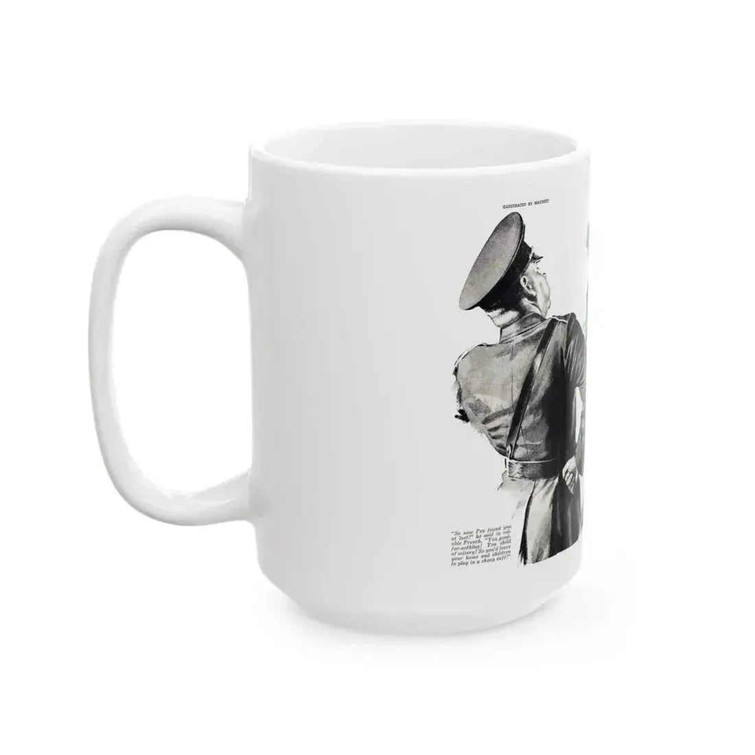 Cafe Encounter (2), Chatelaine, April 1944 - White Coffee Mug - Go Mug Yourself