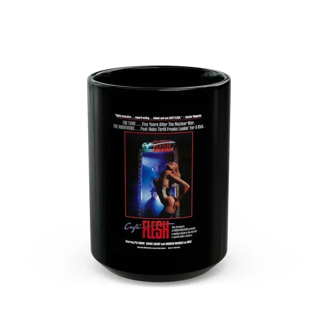 CAFE FLESH 1982 Movie Poster - Black Coffee Mug 15oz - Go Mug Yourself
