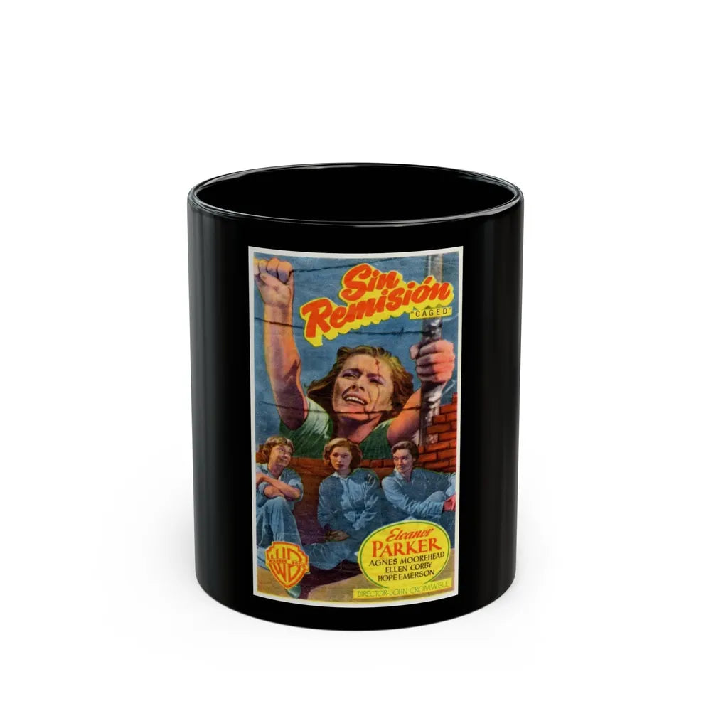 CAGED 1950 Movie Poster - Black Coffee Mug-11oz-Go Mug Yourself