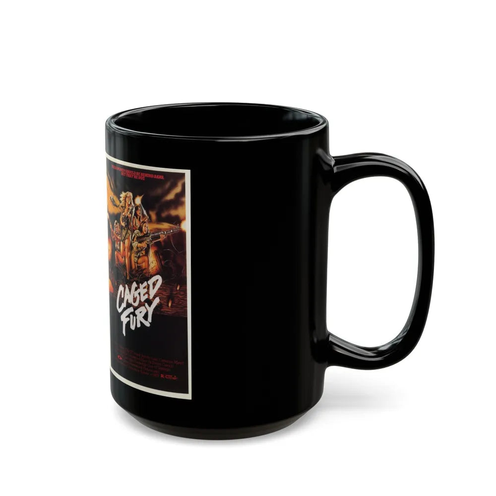 CAGED FURY (VHS COVER) - Black Coffee Mug-Go Mug Yourself