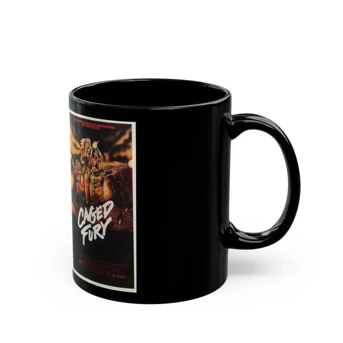 CAGED FURY (VHS COVER) - Black Coffee Mug - Go Mug Yourself