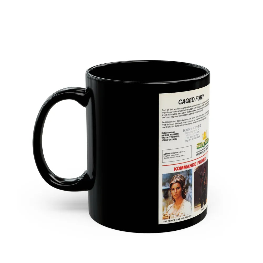 CAGED FURY (VHS COVER) - Black Coffee Mug-Go Mug Yourself