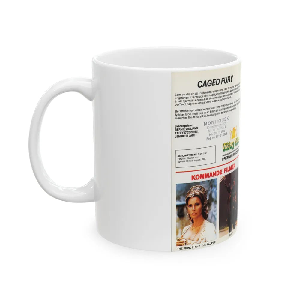 CAGED FURY (VHS COVER) - White Coffee Mug-Go Mug Yourself