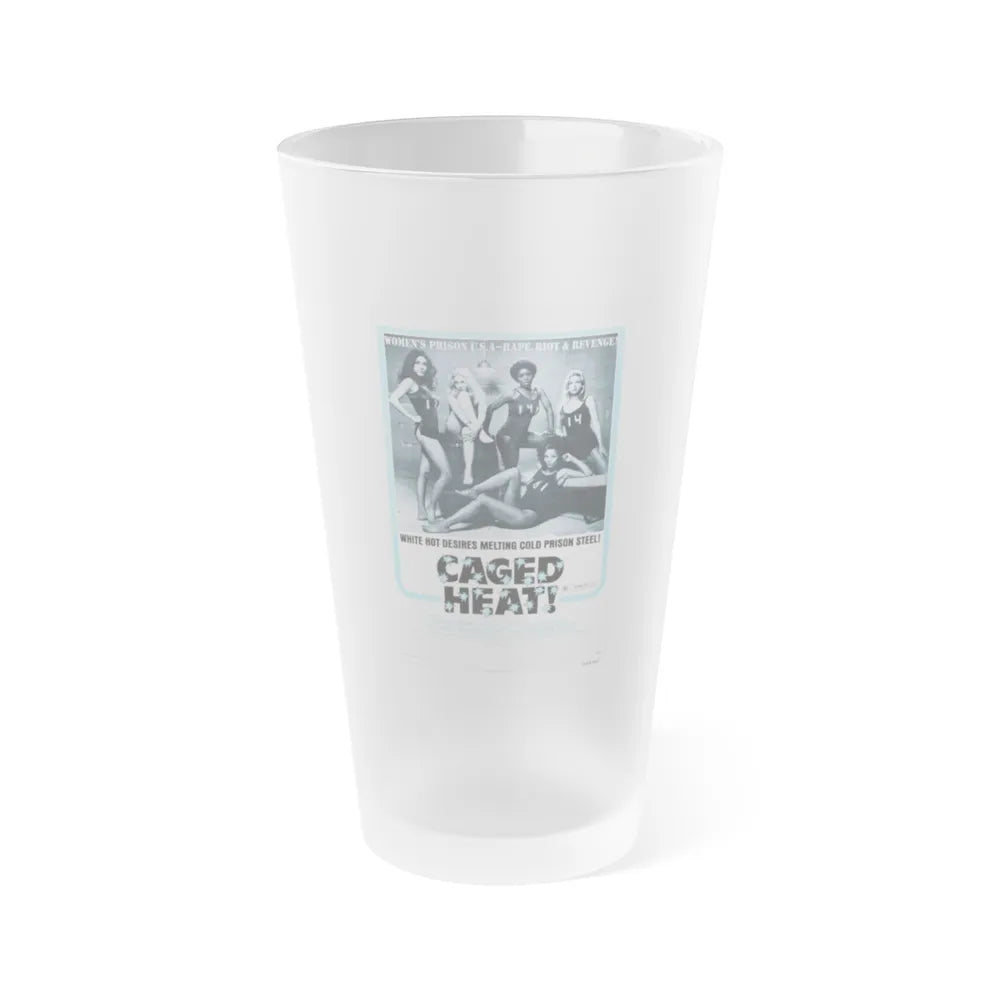 CAGED HEAT! 1974 Movie Poster - Frosted Pint Glass 16oz-16oz-Frosted-Go Mug Yourself