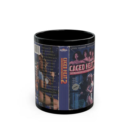 CAGED HEAT 2 STRIPPED OF FREEDOM (VHS COVER) - Black Coffee Mug-11oz-Go Mug Yourself