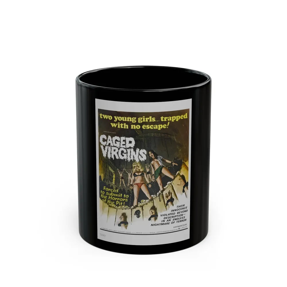 CAGED VIRGINS 1972 Movie Poster - Black Coffee Mug-11oz-Go Mug Yourself