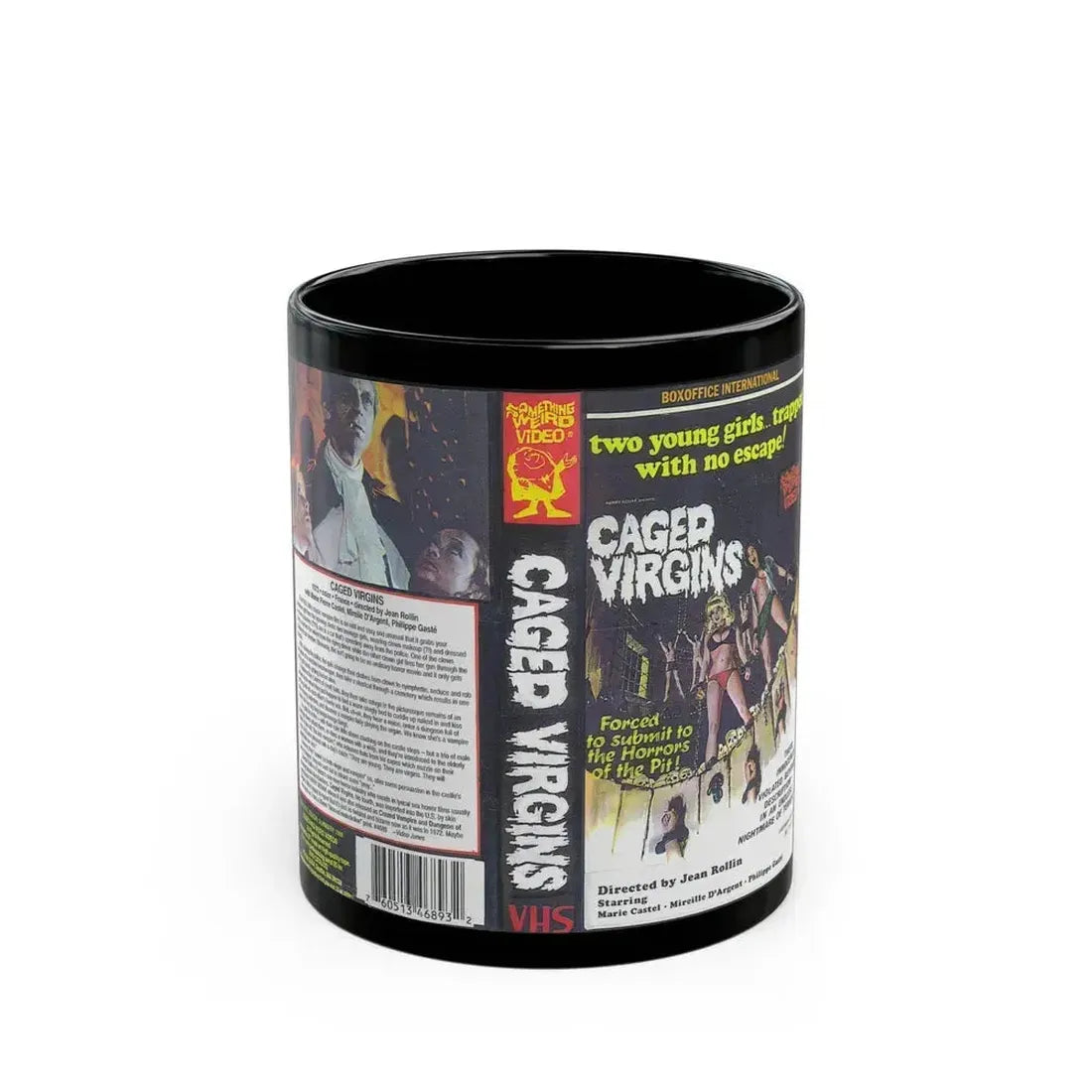 CAGED VIRGINS (VHS COVER) - Black Coffee Mug 11oz - Go Mug Yourself