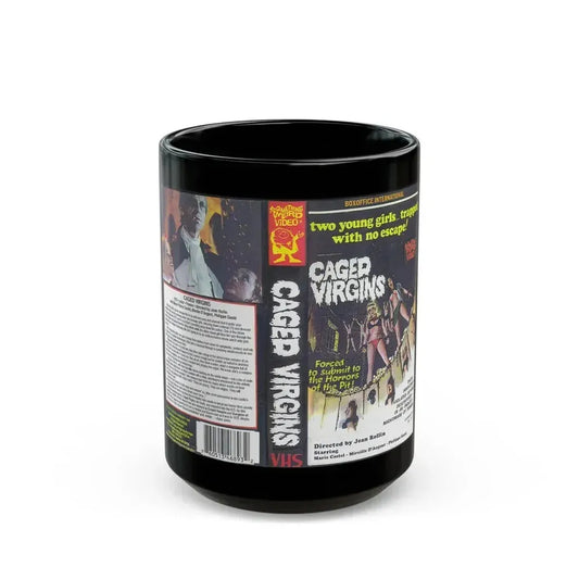 CAGED VIRGINS (VHS COVER) - Black Coffee Mug 15oz - Go Mug Yourself