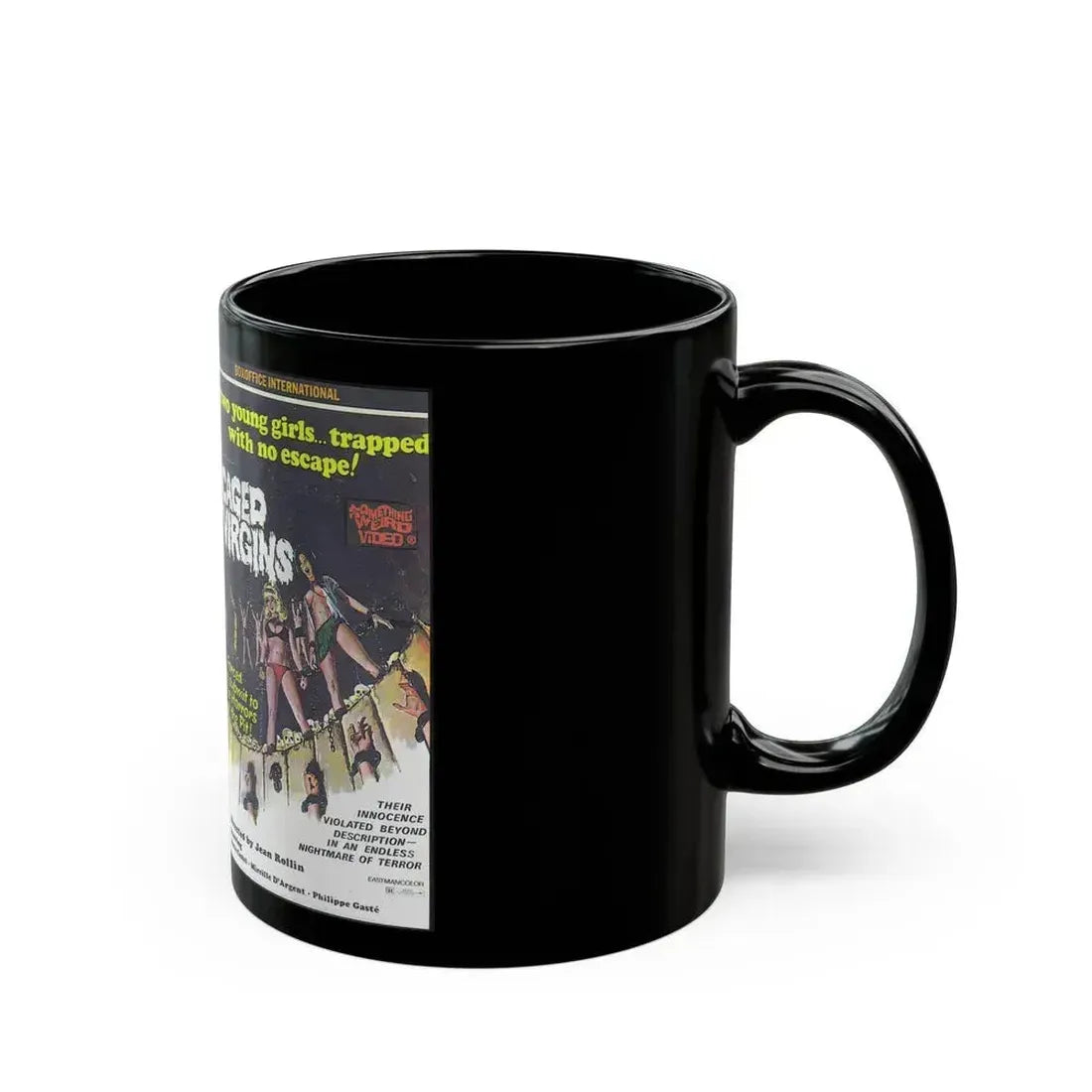 CAGED VIRGINS (VHS COVER) - Black Coffee Mug - Go Mug Yourself
