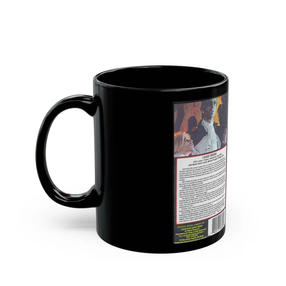 CAGED VIRGINS (VHS COVER) - Black Coffee Mug-Go Mug Yourself