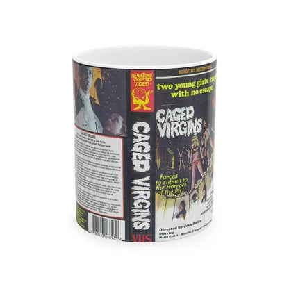 CAGED VIRGINS (VHS COVER) - White Coffee Mug 11oz - Go Mug Yourself