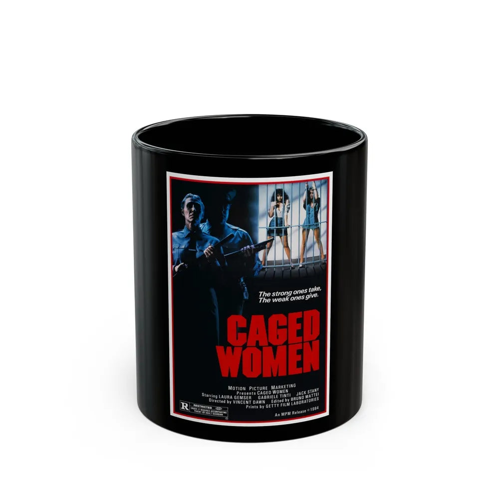 CAGED WOMEN 1970 Movie Poster - Black Coffee Mug-11oz-Go Mug Yourself