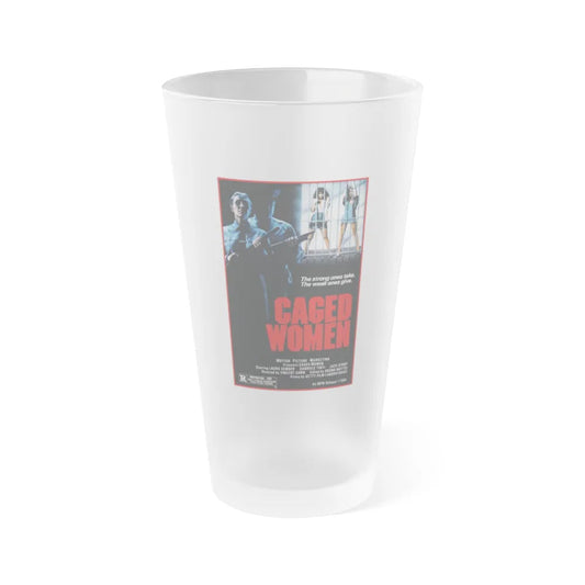 CAGED WOMEN 1970 Movie Poster - Frosted Pint Glass 16oz-16oz-Frosted-Go Mug Yourself