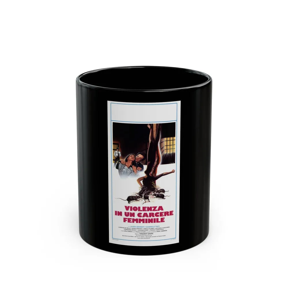 CAGED WOMEN (ITALIAN) 1970 Movie Poster - Black Coffee Mug-11oz-Go Mug Yourself