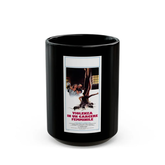 CAGED WOMEN (ITALIAN) 1970 Movie Poster - Black Coffee Mug-15oz-Go Mug Yourself