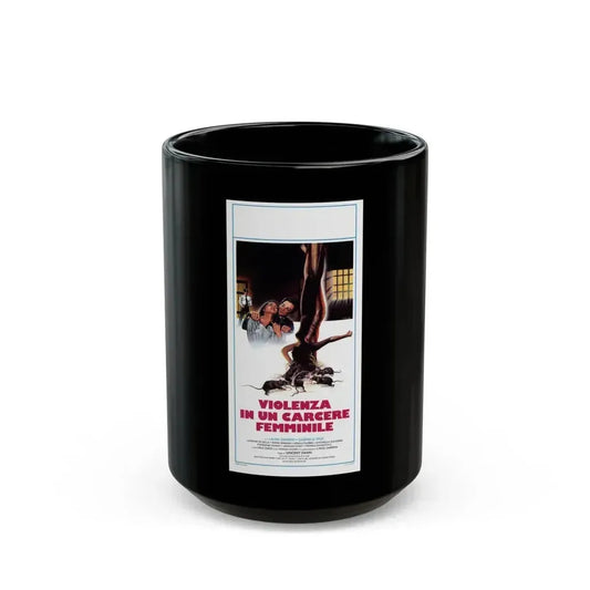 CAGED WOMEN (ITALIAN) 1970 Movie Poster - Black Coffee Mug 15oz - Go Mug Yourself
