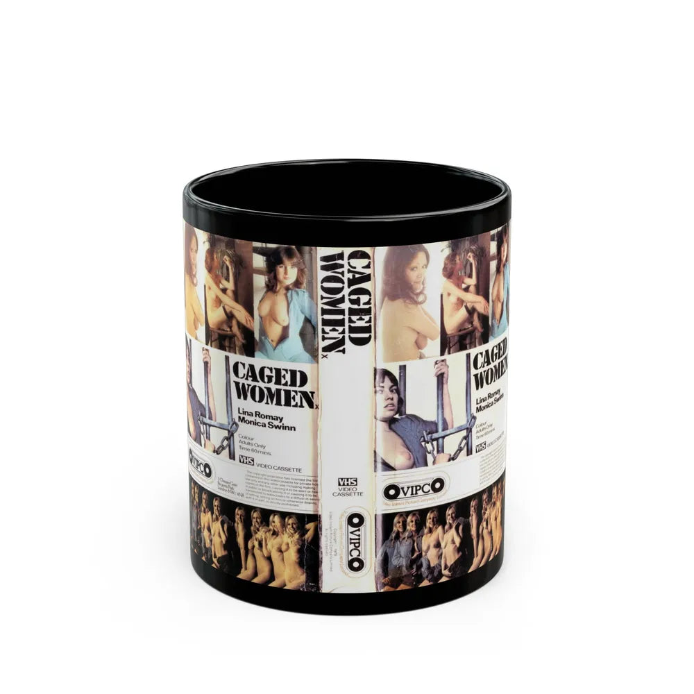 CAGED WOMEN (VHS COVER) - Black Coffee Mug-11oz-Go Mug Yourself