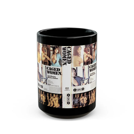 CAGED WOMEN (VHS COVER) - Black Coffee Mug-15oz-Go Mug Yourself