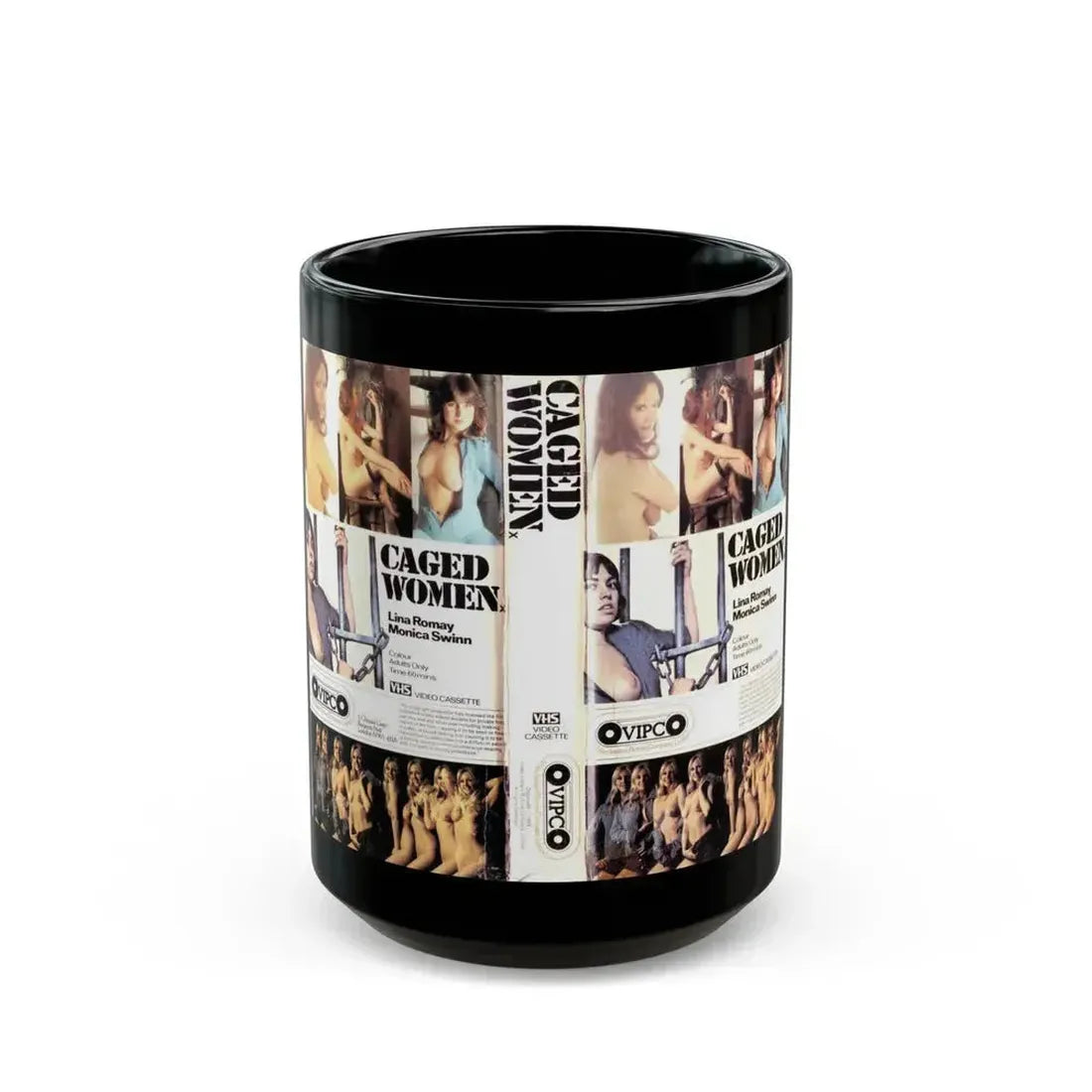 CAGED WOMEN (VHS COVER) - Black Coffee Mug 15oz - Go Mug Yourself