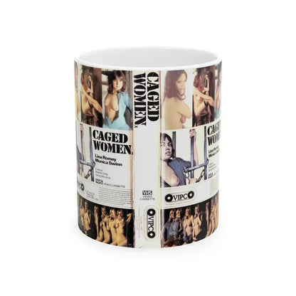 CAGED WOMEN (VHS COVER) - White Coffee Mug 11oz - Go Mug Yourself