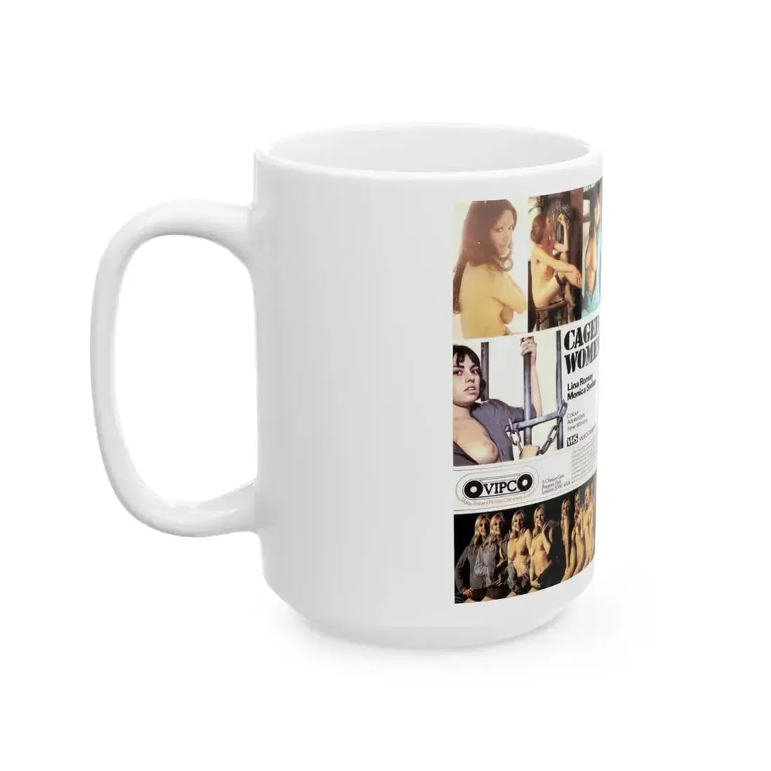 CAGED WOMEN (VHS COVER) - White Coffee Mug - Go Mug Yourself