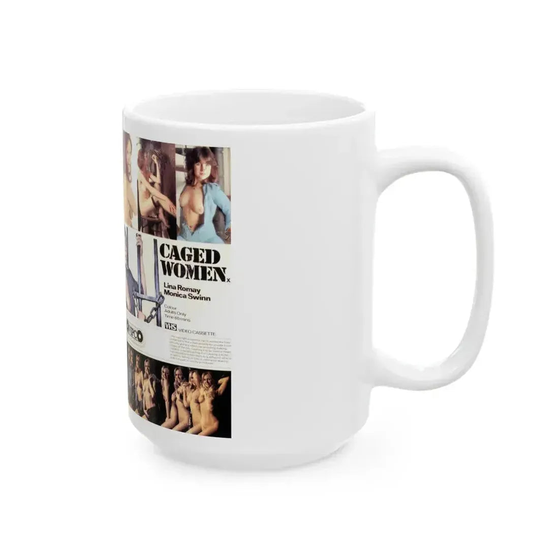 CAGED WOMEN (VHS COVER) - White Coffee Mug - Go Mug Yourself