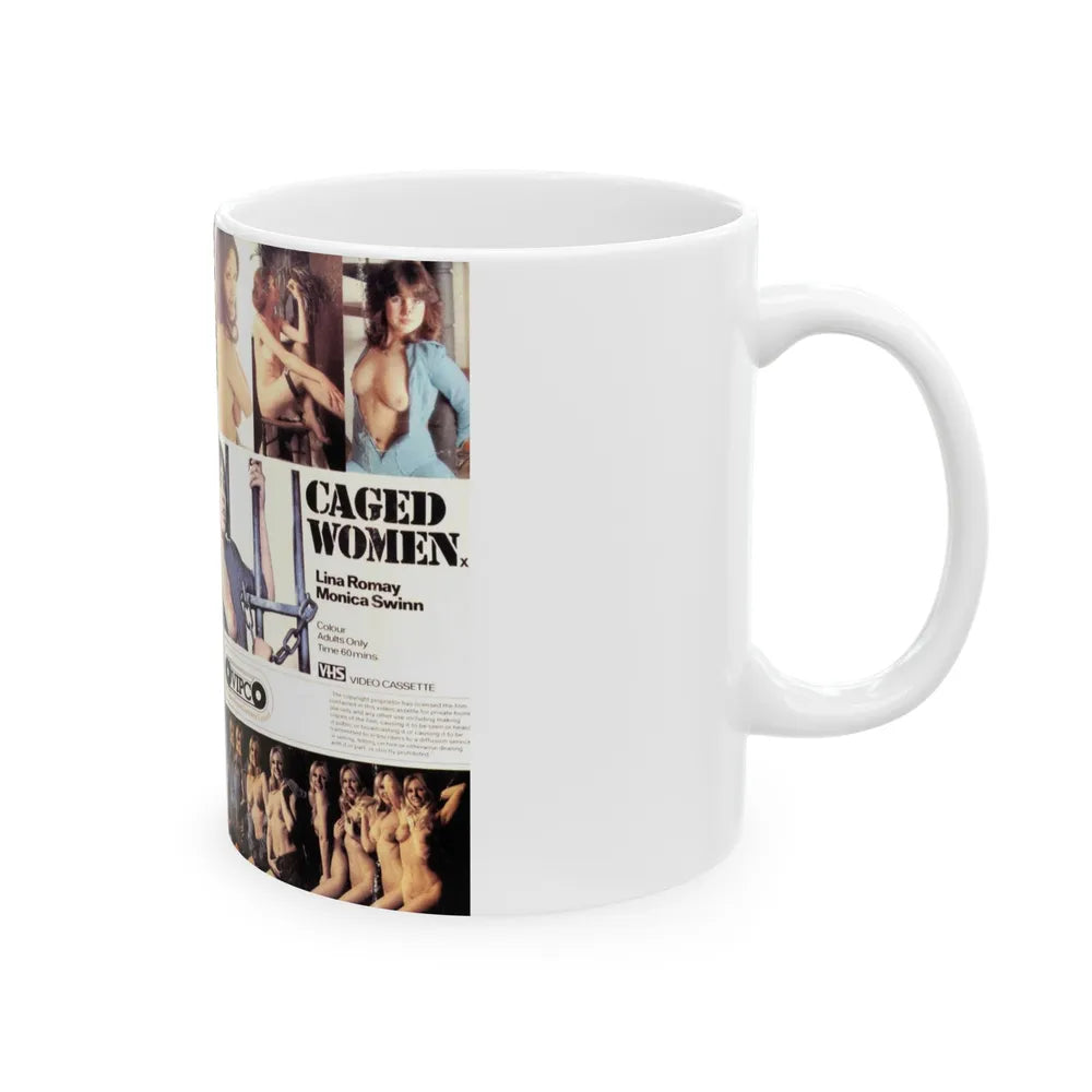 CAGED WOMEN (VHS COVER) - White Coffee Mug-Go Mug Yourself