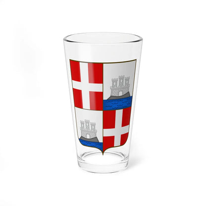 Cagliari coat of arms escutcheon (Italy) (Coat of Arms) Pint Glass 16oz 16oz - Go Mug Yourself