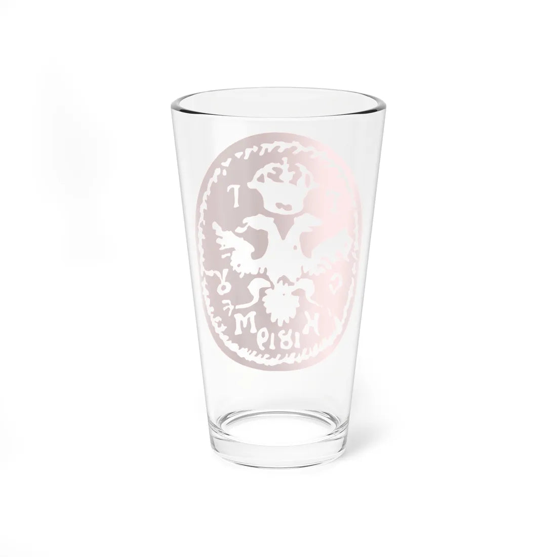 Caimacam of Craiova seal under Gheorghe Suțu 1819 (Algeria) (Coat of Arms) Pint Glass 16oz - Go Mug Yourself