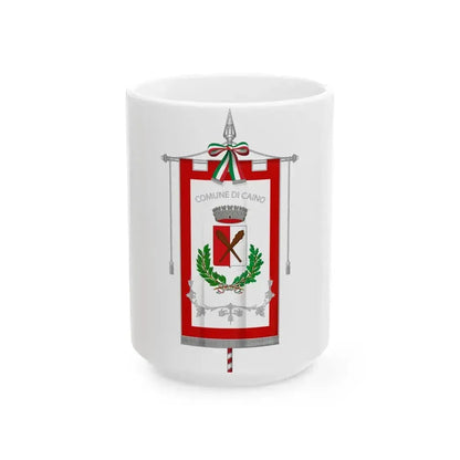 Caino-Gonfalone (Italy) White Coffee Mug 15oz - Go Mug Yourself