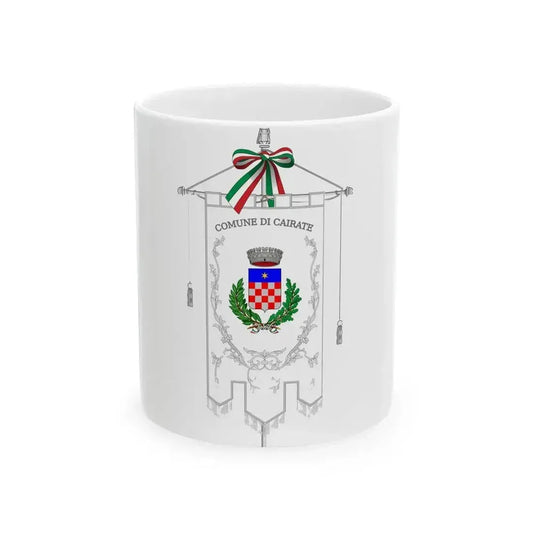 Cairate-Gonfalone (Italy) White Coffee Mug 11oz - Go Mug Yourself