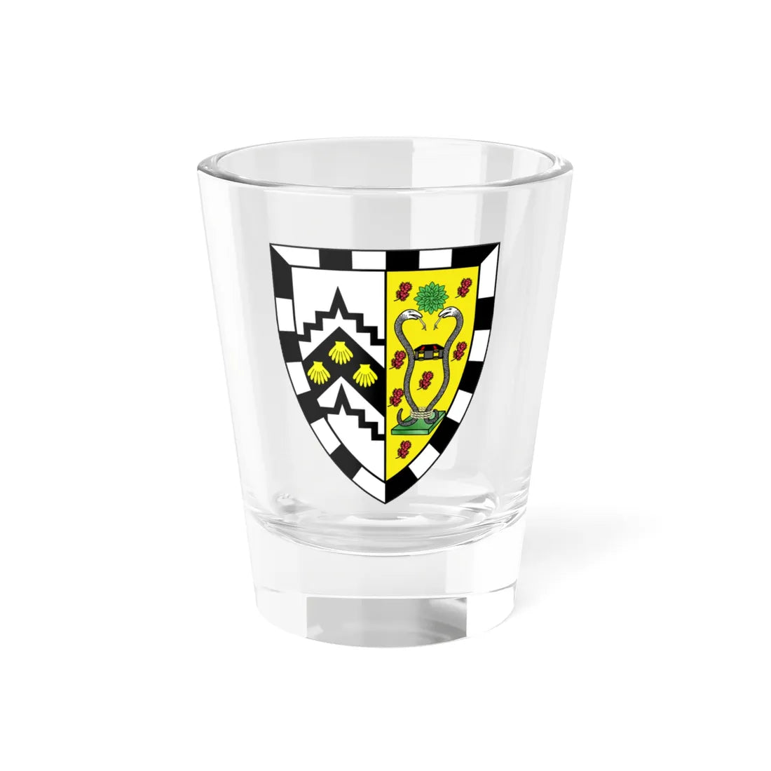 Caius College Crest (England) (Coat of Arms) Shot Glass 1.5oz 1.5oz - Go Mug Yourself