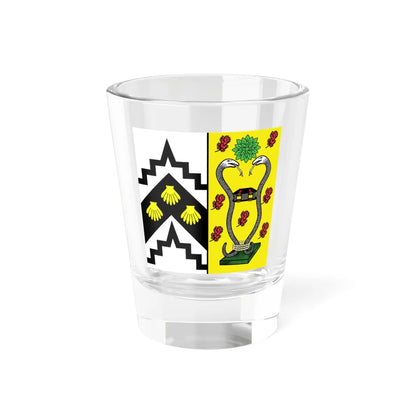 Caius College Crest square (England) (Coat of Arms) Shot Glass 1.5oz 1.5oz - Go Mug Yourself