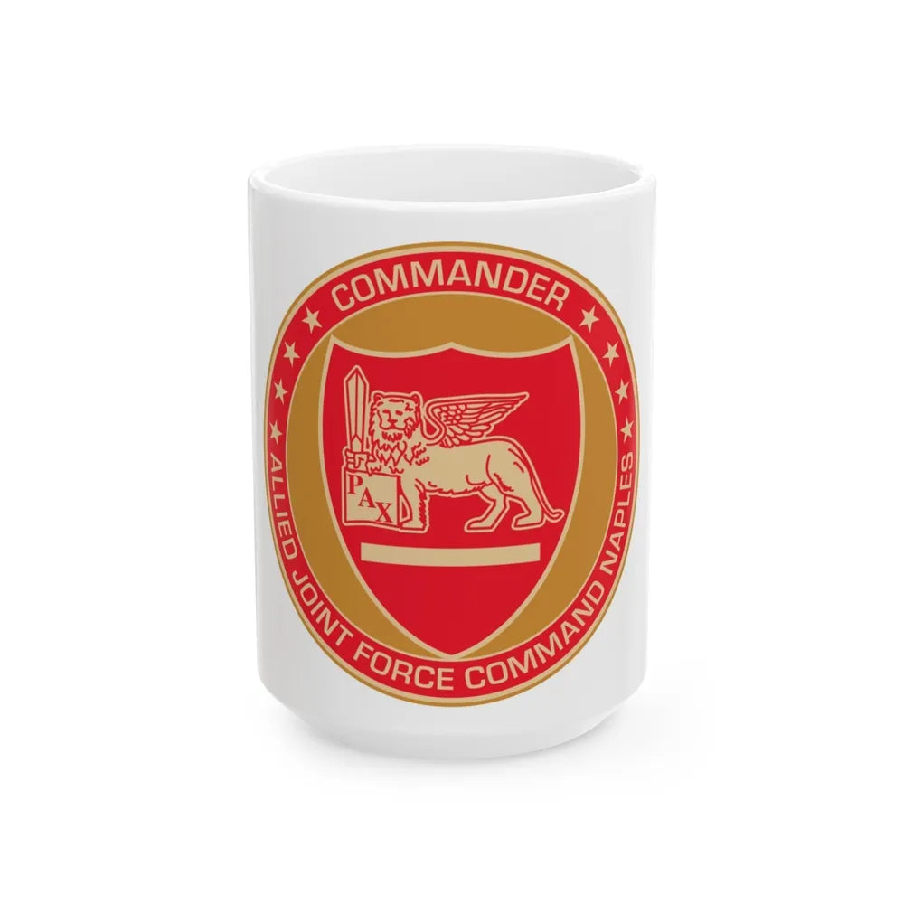 CAJFC Naples Commander Allied Joint Forces (U.S. Navy) White Coffee Mug-15oz-Go Mug Yourself