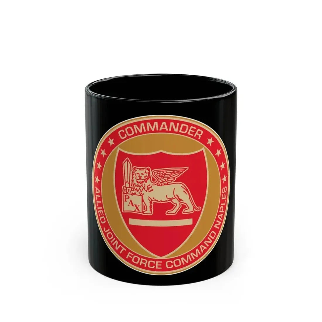 CAJFC Naples Commander Allied Joint Forces (U.S. Navy) Black Coffee Mug 11oz - Go Mug Yourself