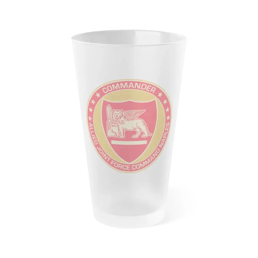 CAJFC Naples Commander Allied Joint Forces (U.S. Navy) Frosted Pint Glass 16oz Default Title - Go Mug Yourself
