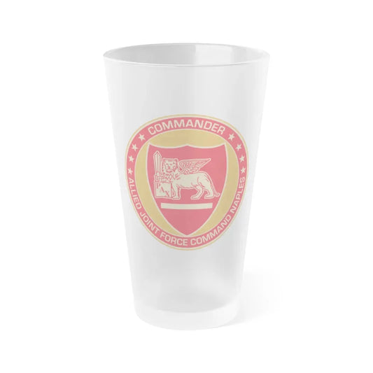 CAJFC Naples Commander Allied Joint Forces (U.S. Navy) Frosted Pint Glass 16oz Default Title - Go Mug Yourself