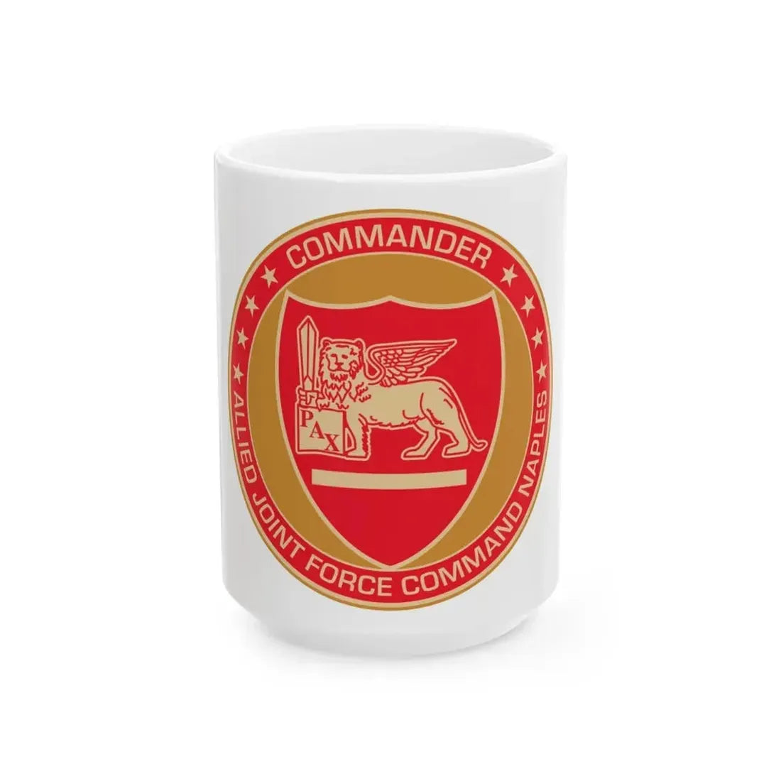 CAJFC Naples Commander Allied Joint Forces (U.S. Navy) White Coffee Mug 15oz - Go Mug Yourself