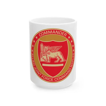 CAJFC Naples Commander Allied Joint Forces (U.S. Navy) White Coffee Mug 15oz - Go Mug Yourself