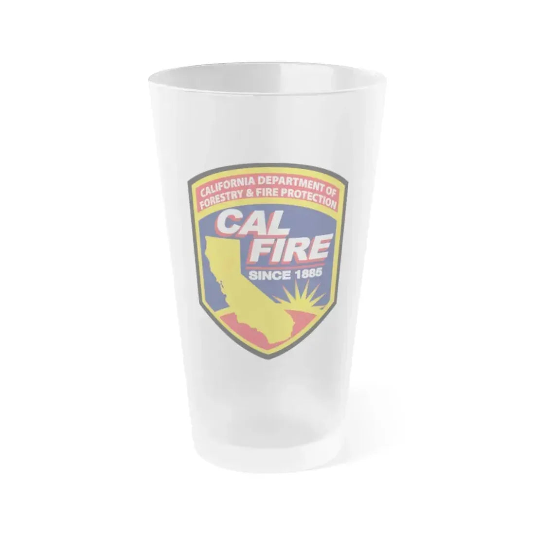 CAL FIRE - Frosted Pint Glass 16oz 16oz Frosted - Go Mug Yourself