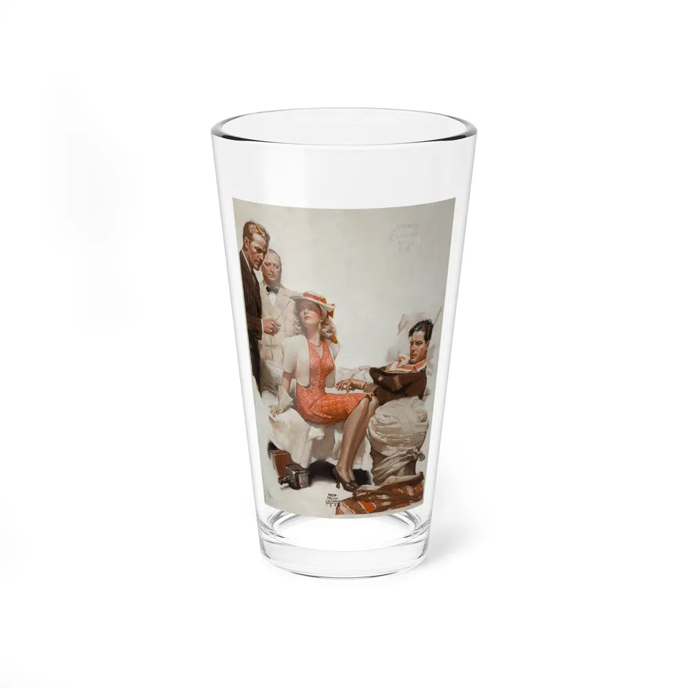 Calcutta Adventure, 1940 (Magazine Illustration) Pint Glass 16oz-16oz-Go Mug Yourself