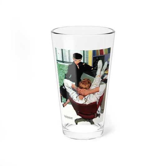 Calendar Girl, Collier's magazine, September 20, 1952 (Magazine Illustration) Pint Glass 16oz 16oz - Go Mug Yourself