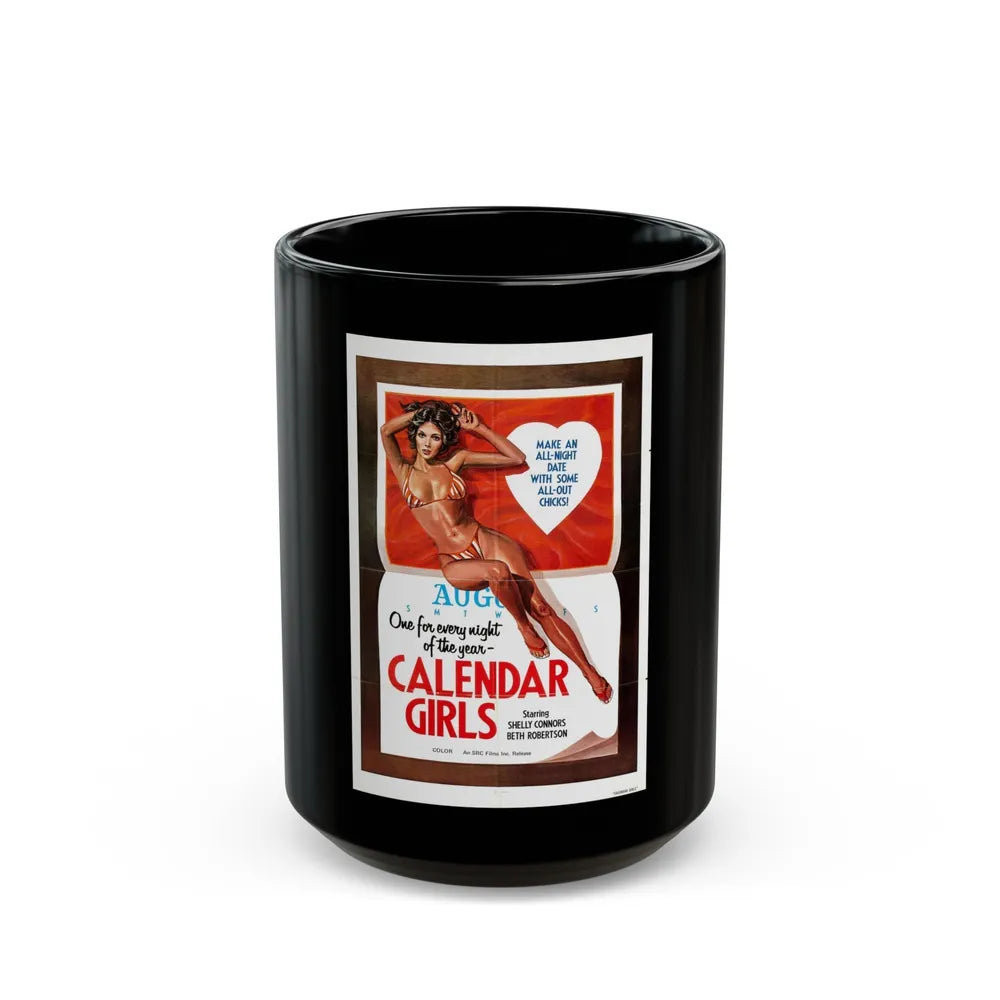 CALENDER GIRLS 1977 Movie Poster - Black Coffee Mug-15oz-Go Mug Yourself