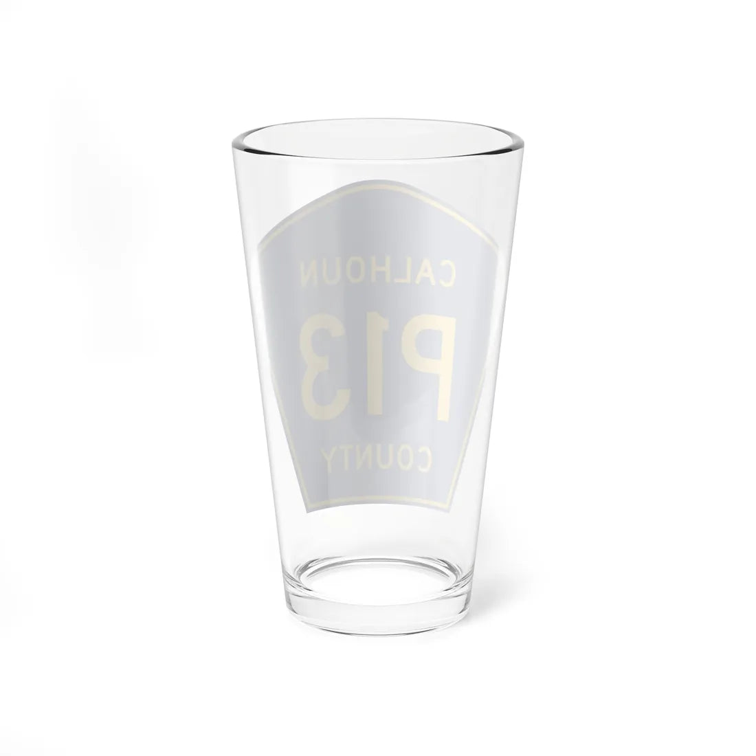 Calhoun County Route P13 IA (Iowa) (Road Sign) Pint Glass 16oz - Go Mug Yourself