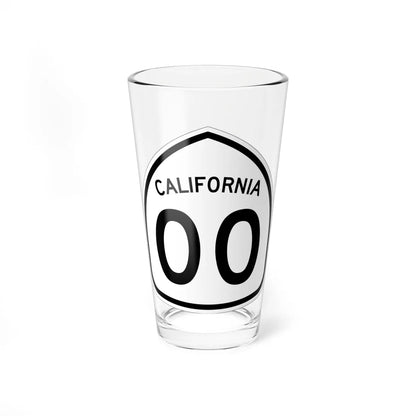 California 00 1957 template (California) (Road Sign) Pint Glass 16oz 16oz - Go Mug Yourself