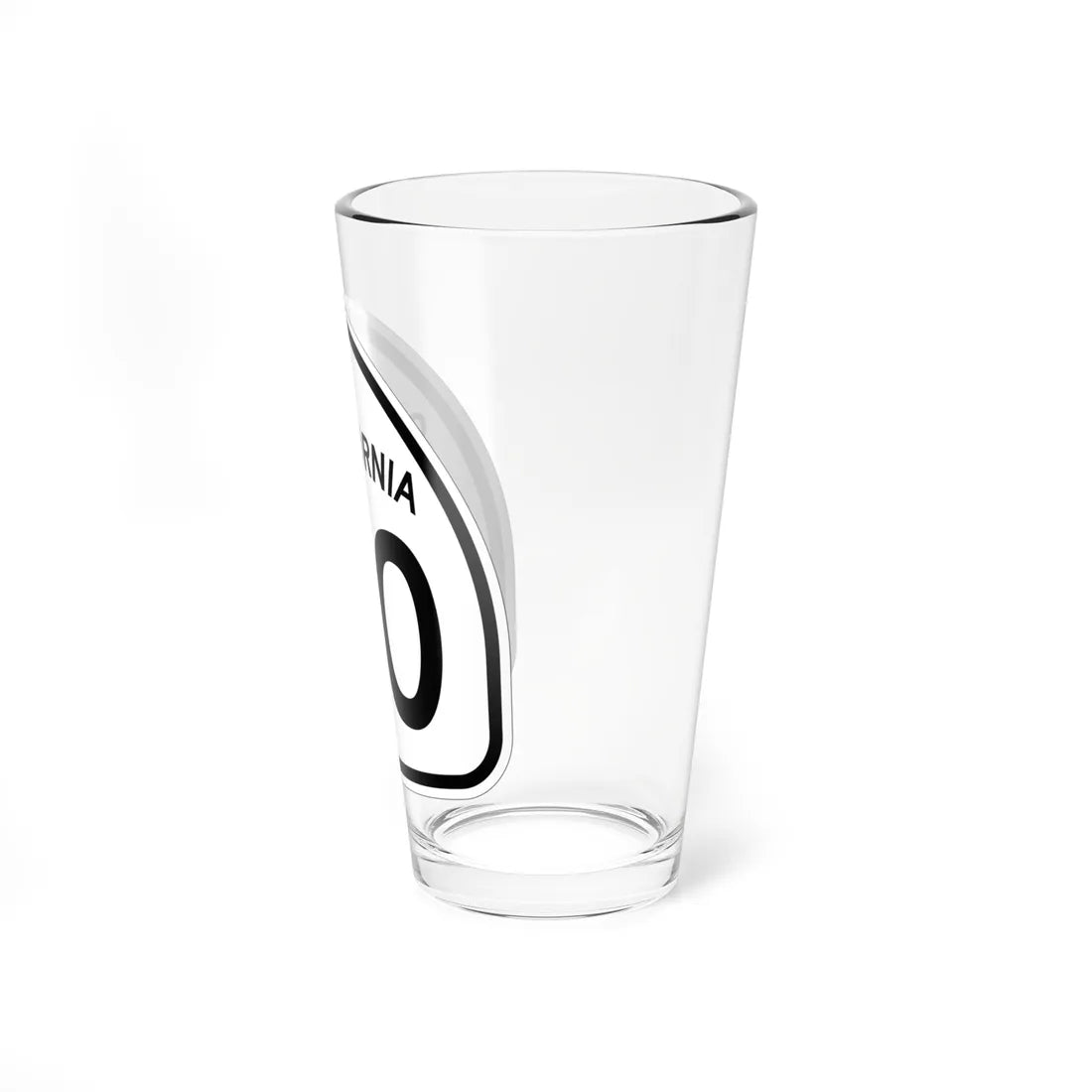 California 00 1957 template (California) (Road Sign) Pint Glass 16oz - Go Mug Yourself