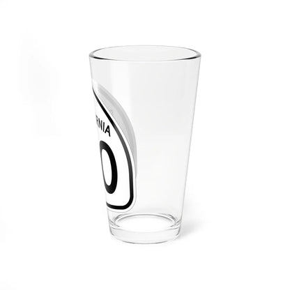 California 00 1957 template (California) (Road Sign) Pint Glass 16oz - Go Mug Yourself