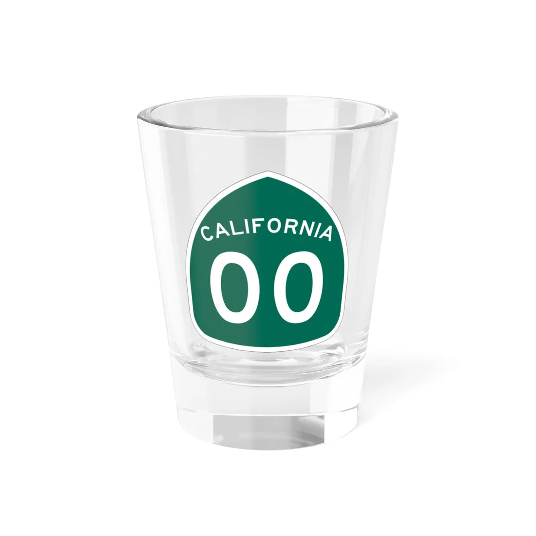 California 00 template (California) (Road Sign) Shot Glass 1.5oz 1.5oz - Go Mug Yourself